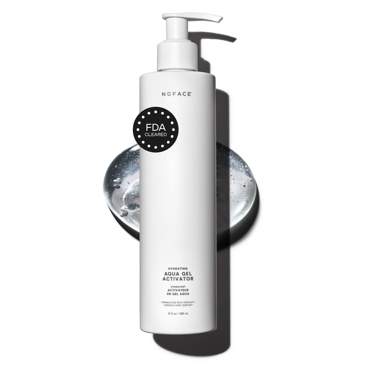 NUFACE IonPlex Aqua Gel Activator - The FDA-Cleared Un-Dupeable Microcurrent Facial Device Conductive Gel for Face & Body Devices + Hyaluronic Acid & Glycerin 24-Hour Hydration, 3.3 oz