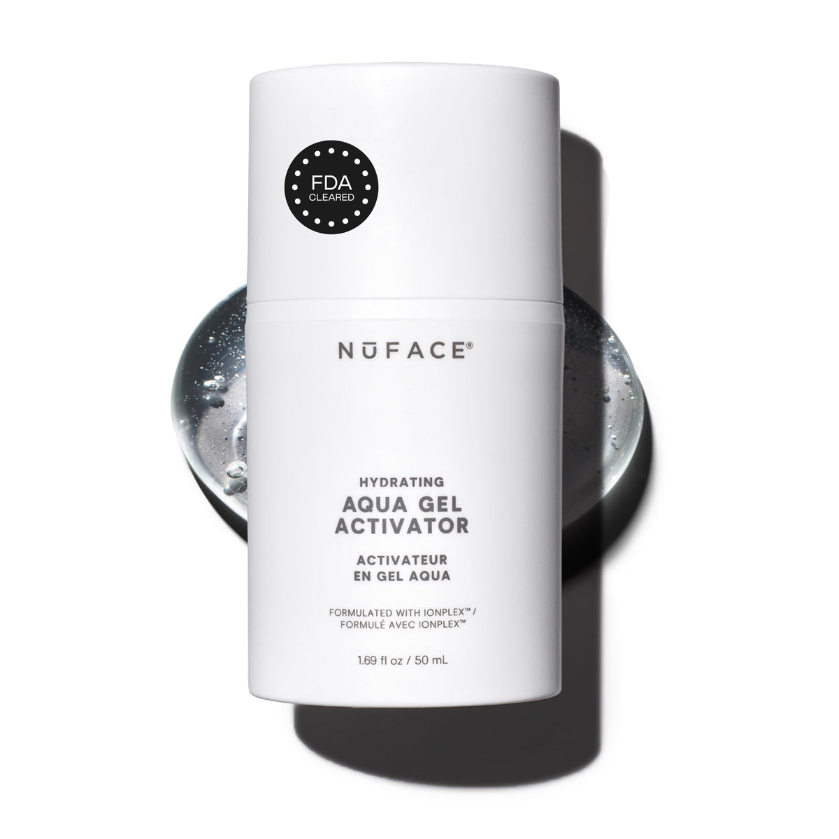 NUFACE IonPlex Aqua Gel Activator - The FDA-Cleared Un-Dupeable Microcurrent Facial Device Conductive Gel for Face & Body Devices + Hyaluronic Acid & Glycerin 24-Hour Hydration, 3.3 oz