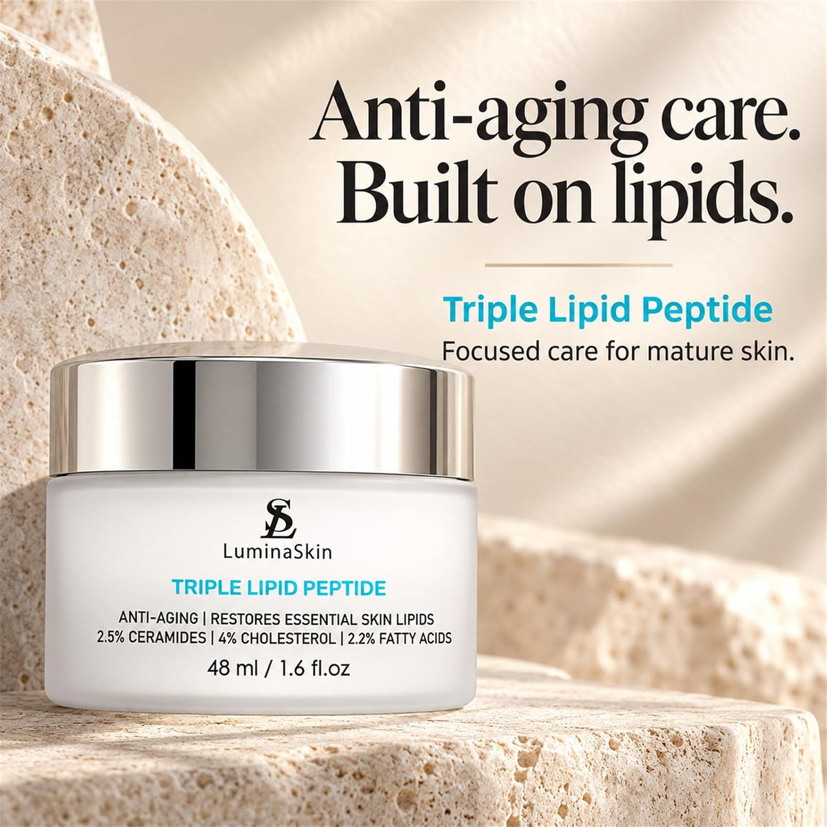 Triple Lipid Peptide - Restore & Fix Mature Skin Advanced Anti-Aging Cream for Radiant, Smooth Skin