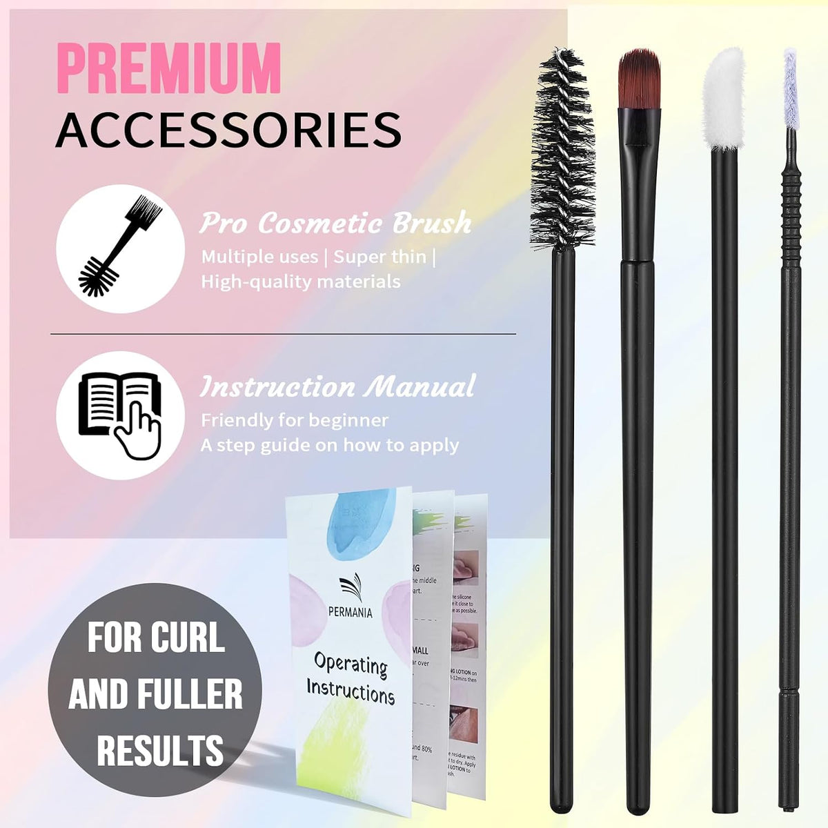 PERMANIA Korean Lash Lift Kit, Tube Design Easy to Apply Brow Lamination Kit for Natural Results Instant Lifting & Curling with Detailed Instruction