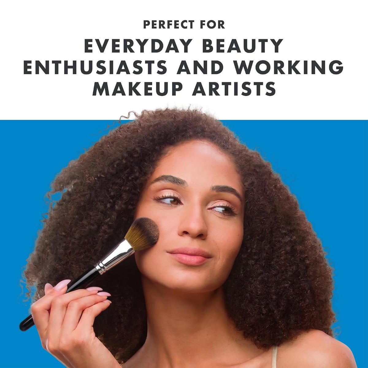 Cinema Secrets Professional Face Makeup Brush Set - Vegan Synthetic Foundation, Blush, Contour, Powder & Concealer Brushes - Complete Face Brush Kit for Women, Beginners & MUAs (6 Count)