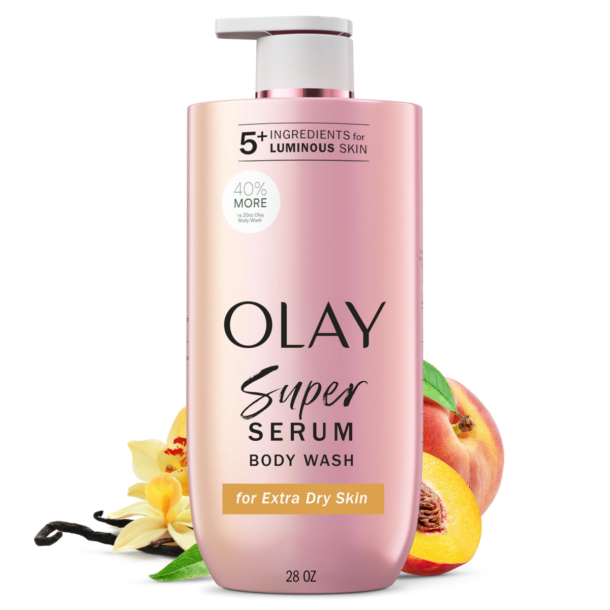 Olay Super Serum Body Wash for Women, For Extra Dry Skin, 18.5 fl oz