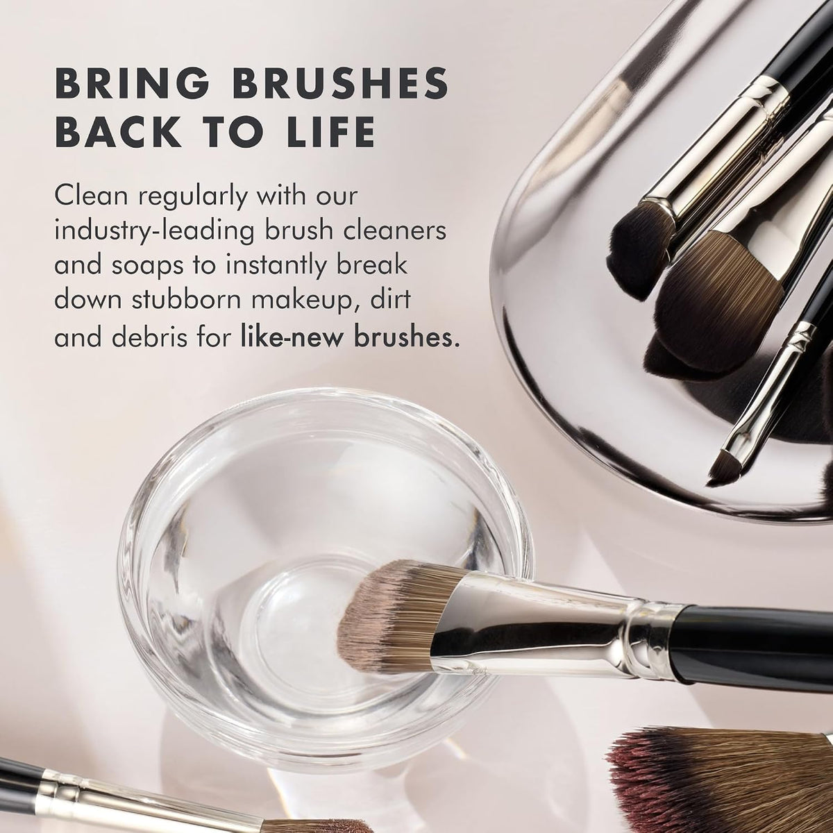 Cinema Secrets Professional Face Makeup Brush Set - Vegan Synthetic Foundation, Blush, Contour, Powder & Concealer Brushes - Complete Face Brush Kit for Women, Beginners & MUAs (6 Count)