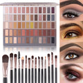 UCANBE Baked Makeup Palette Set - Include Blush, Highlighter, Bronzer, 8 Eyeshadows & Brushes, Pigmented All-in-One Face & Eye Powder Pallet Full Size Holiday Beauty Gift Kit, Travel Friendly