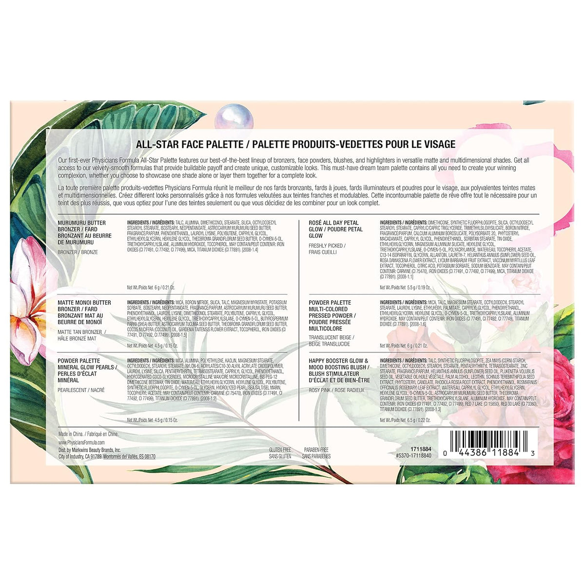 Physicians Formula All-Star Face Palette, Velvety-Smooth Buildable & Blendable Formulas,Versatile Matte and Multidimensional Shades, Cruelty-Free & Vegan - Natural
