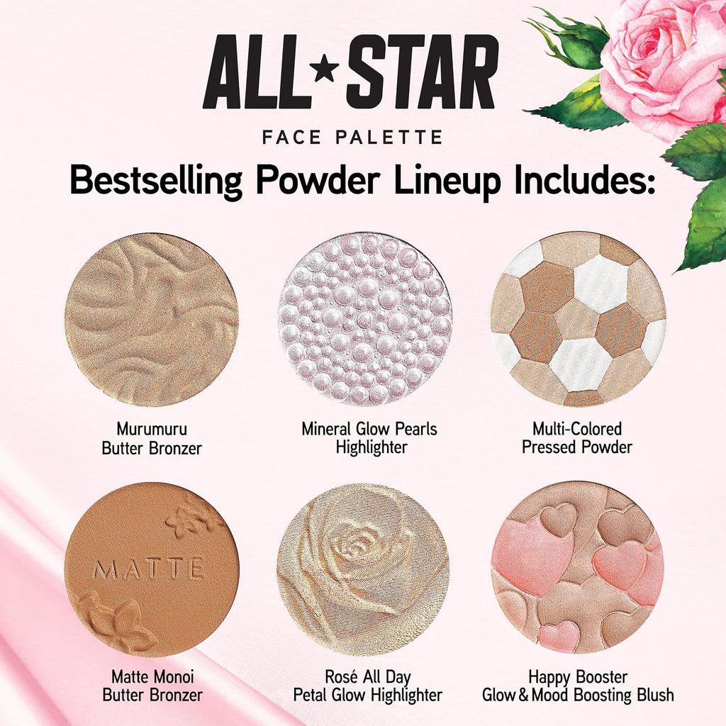 Physicians Formula All-Star Face Palette, Velvety-Smooth Buildable & Blendable Formulas,Versatile Matte and Multidimensional Shades, Cruelty-Free & Vegan - Natural